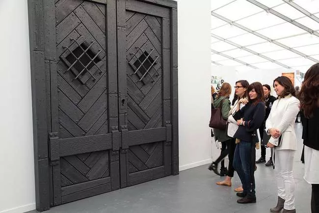 <strong>Frieze Art Fair</strong><br /> A massive work by Ugo Rondinone at the booth of London gallery Sadie Coles HQ.