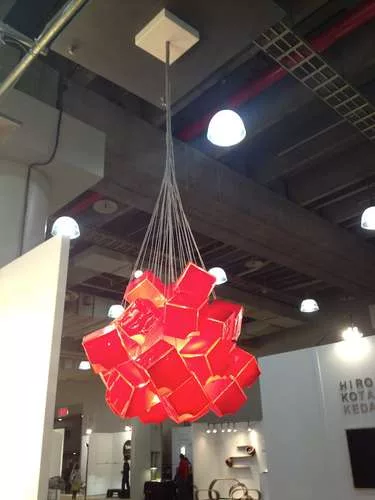 <strong>At ICFF</strong><br /> A lamp by Shakúff, a Brooklyn-based firm that designs custom lighting for private residences and various commercial spaces.