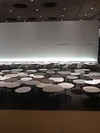 <strong>At ICFF</strong><br /> Nendo created a the 'Stone Garden' display of tables for Caesarstone's booth.