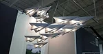 <strong>At ICFF</strong><br /> We love the ethereal quality of these illuminated paper airplanes. Light  installation by STUDIOKCA.