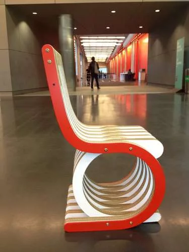 <strong>At ICFF</strong><br /> Surprisingly comfortable furniture made out of cardboard from Italian designer Lessmore.