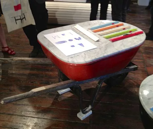 <strong>At Wanted Design</strong><br /> A Parsons &amp; Charlesworth wheelbarrow installed at Wanted Design.