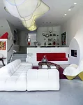 Interior of Bloom House, Southern California, Greg Lynn FORM, in collaboration with Lookinglass Architecture &amp; Design