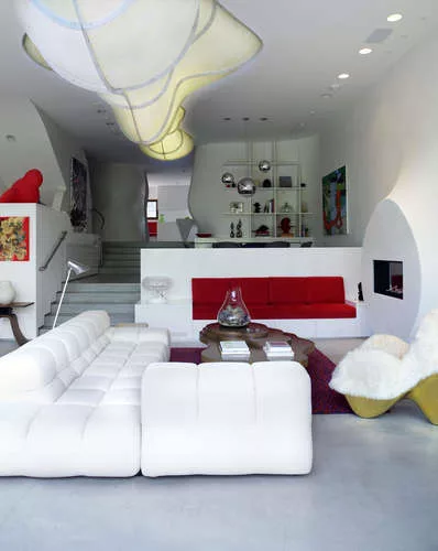 Interior of Bloom House, Southern California, Greg Lynn FORM, in collaboration with Lookinglass Architecture & Design