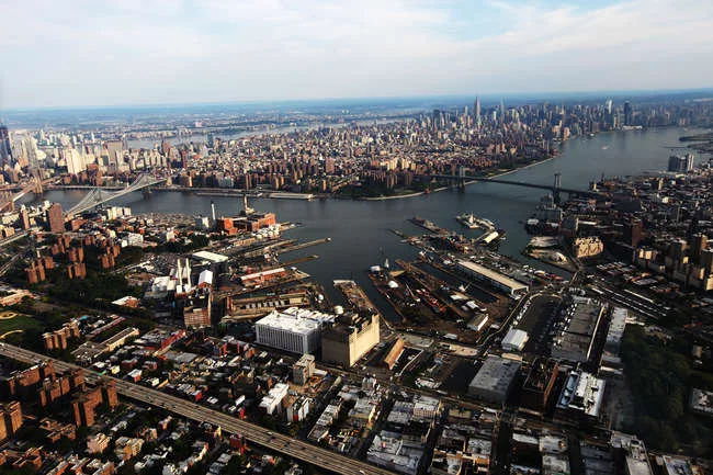 The Brooklyn Navy Yard (foreground)