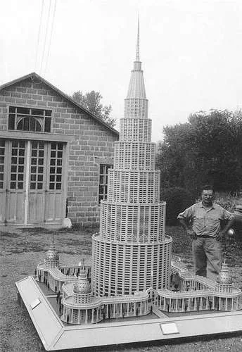 Marino Auriti's <em>Encyclopedia Palace of the World</em>, c. 1950s, the centerpiece of Massimiliano Gioni's main exhibition at the biennale.<br />