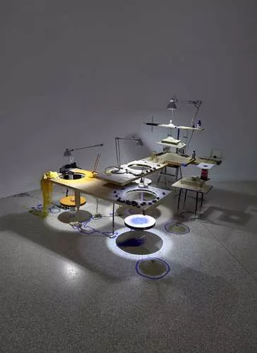 U.S. Pavilion: Sarah Sze, <em>Triple Point (Eclipse)</em>, 2013. Mixed media.