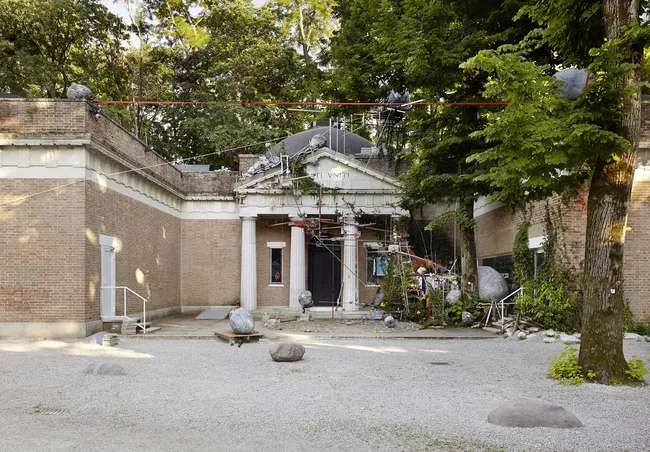 U.S. Pavilion: Sarah Sze, <em>Triple Point (Gleaner)</em>, 2013. Mixed media.