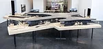 Model of Peter Zumthor's scheme for LACMA. Installation view. <em>The Presence of the Past: Peter Zumthor Reconsiders LACMA</em>, June 9 - Sept. 15, 2013.