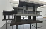 Model of Peter Zumthor's scheme for LACMA. Installation view. <em>The Presence of the Past: Peter Zumthor Reconsiders LACMA</em>, June 9 - Sept. 15, 2013.