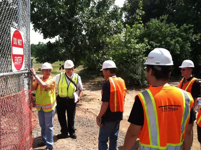 On the hard hat tour.