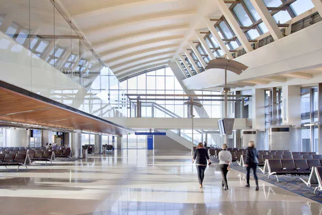 The new Tom Bradley International Terminal at the Los Angeles International Airport.