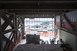 The building's threater space overlooks the Hudson River, April 2013.