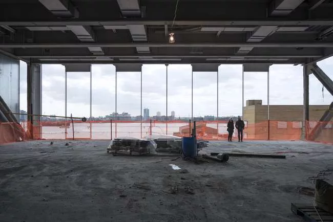 Fifth floor gallery, looking west, April 2013.