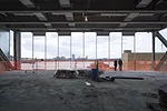 Fifth floor gallery, looking west, April 2013.