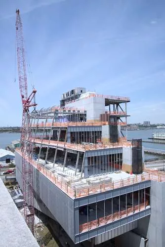 A view of the building looking west to the Hudson River, June 2013.