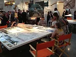 Manhattan's Gagosian gallery on opening night of <em>Fragments</em>, an exhibition of work by the Renzo Piano Building Workshop.