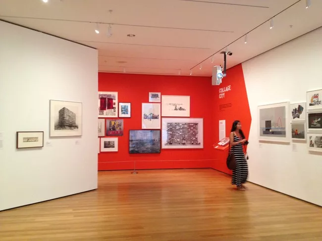 Installation view of <em>Cut 'n' Paste: From Architectural Assemblage to Collage City.</em>