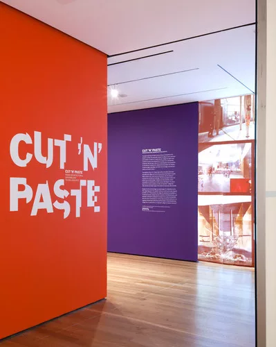 Installation view of <em>Cut 'n' Paste: From Architectural Assemblage to Collage City.</em>