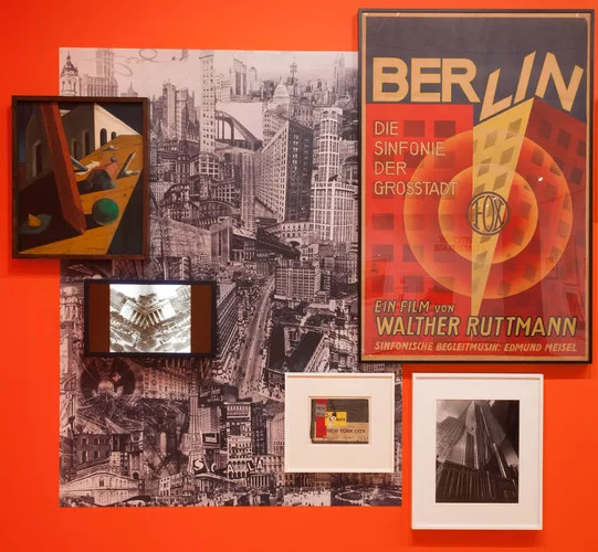 Installation view of <em>Cut 'n' Paste: From Architectural Assemblage to Collage City.</em>