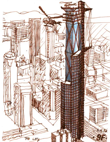 Murphy Jahn <br />Figueroa Tower, 1987
