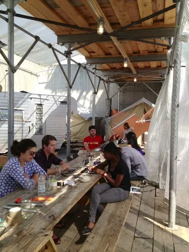 Students working at the Colony.