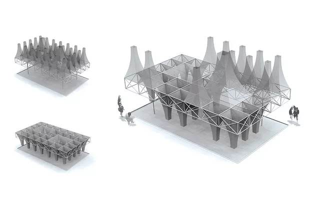 Freecell’s proposal for a new public space and pavilion will be a playful contrast to Tadao Ando’s neighboring Pulitzer Foundation for the Arts.