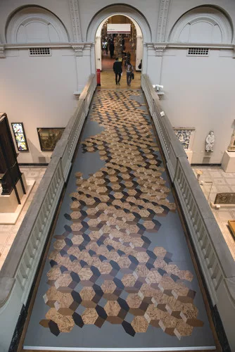 <strong>The Progressive Extension of the Field of Individual Development and Experience</strong><br />This project’s long-winded title belied a simple but elegant cork flooring installation at t