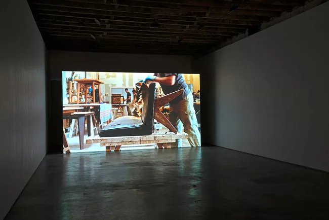 <em>Provenance</em><br /> Amie Siegel<br /> 2013<br /> HD video<br /> 40 min 30 sec. <br /> installation view, Simon Preston, New York