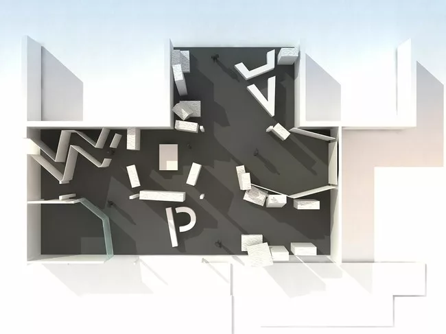 Rendering for Frieze Projects space