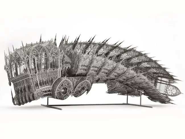 Twisted Dump Truck, counterclockwise, scale model 1:5 (2011)<br />Wim Delvoye