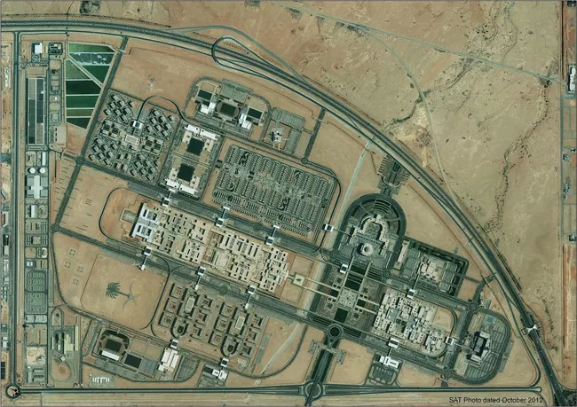 Arial view of the campus site.
