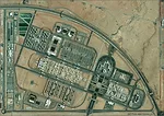 Arial view of the campus site.