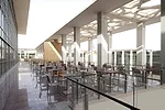 Seating area at the College of Arts and Sciences.