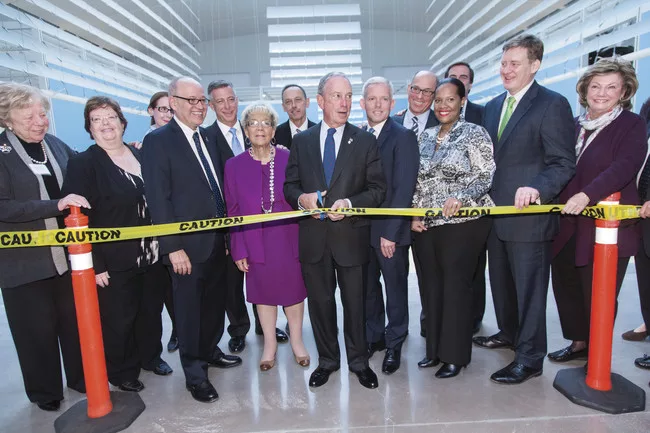 Mayor Bloomberg at the Queens Museum ribbon cutting event.