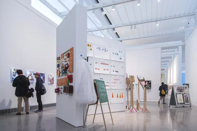 Part of the 2013 <em>Queens International</em> exhibition, which runs through January 19, installated in one of the museum's smaller perimeter galleries.