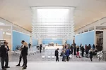Louvers surrounding a skylight allow the museum to control the amount of natural light entering the exhibition spaces.