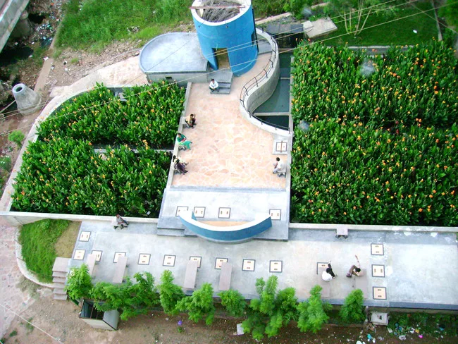 Hunnarshala helped build a sewage treatment plant in Bhuj, a city in Gujarat, India, that was devastated by a 2001 earthquake.