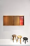 Charlotte Perriand<br />Bathroom cabinet (1959)<br />Oak  <br />Provenance: Jean and Huguette Borot’s house, Paris