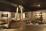 A full-scale construction of one of Jean Prouvé's demountable houses.  Designed in 1945, the 8x8-meter house has been assembled with parts from  the Prouvé factory by Galerie Patrick Seguin.