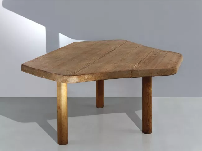 Charlotte Perriand<br /> Six angled table (1950)<br /> Wood<br /> Provenance: The Coquatrix apartment, Paris
