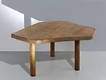 Charlotte Perriand<br /> Six angled table (1950)<br /> Wood<br /> Provenance: The Coquatrix apartment, Paris
