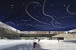 Site plan showing 1961 skating rink and parking lot. <a href='http://www.archrecord.construction.com/news/2013/12/Lakeside-First-Look/12_full.jpg'>Click to enlarge</a>.<br />