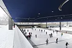 Site plan showing 1961 skating rink and parking lot. <a href='http://www.archrecord.construction.com/news/2013/12/Lakeside-First-Look/12_full.jpg'>Click to enlarge</a>.<br />