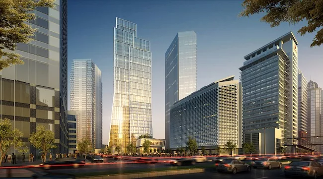 Renderings of KPF's Sequis Centre Tower