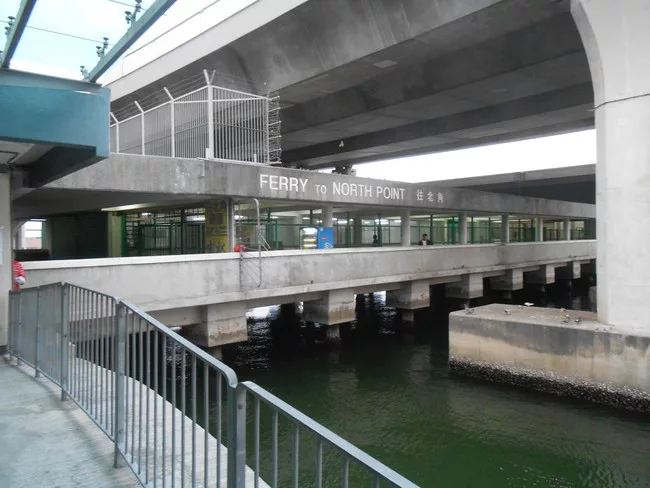 Exterior of the ferry building serving as the main venue for the Hong Kong portion of the biennale.