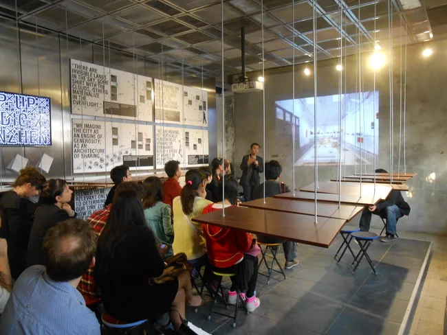 In the Machine Hall, Columbia University set up a pop-up branch of its multi-locational Studio X.