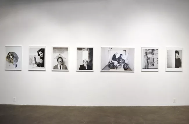 Catherine Johnson and Rebecca Rudolph of Design, Bitches once again remind audiences not to take architecture too seriously with these black and white photographs riffing off iconic poses in architect