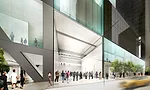Concept sketch showing Diller Scofidio + Renfro's plan for the Museum of Modern Art. View from 53rd Street.