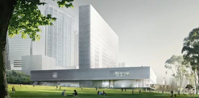 Herzog & de Meuron’s design for the M+ museum in Hong Kong.<br />